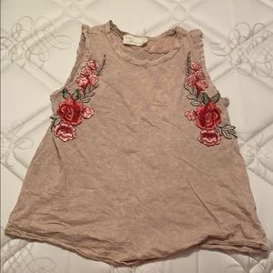 Rose tank top shirt
